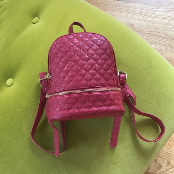 Zara Handbags - Zara Leather & Gold Small Backpack